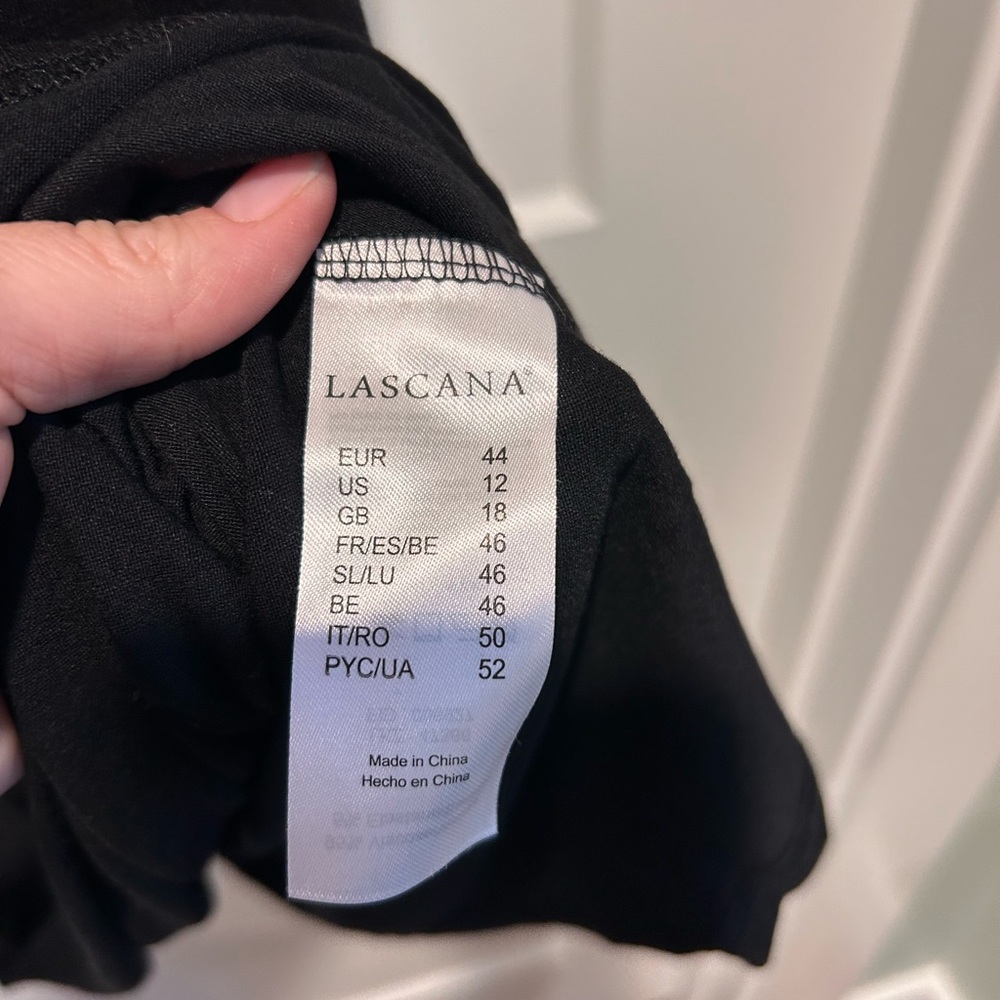 LASCANA Black Knot Front V-Neck Sleeveless Dress Size 12 NWT - Picture 6 of 7